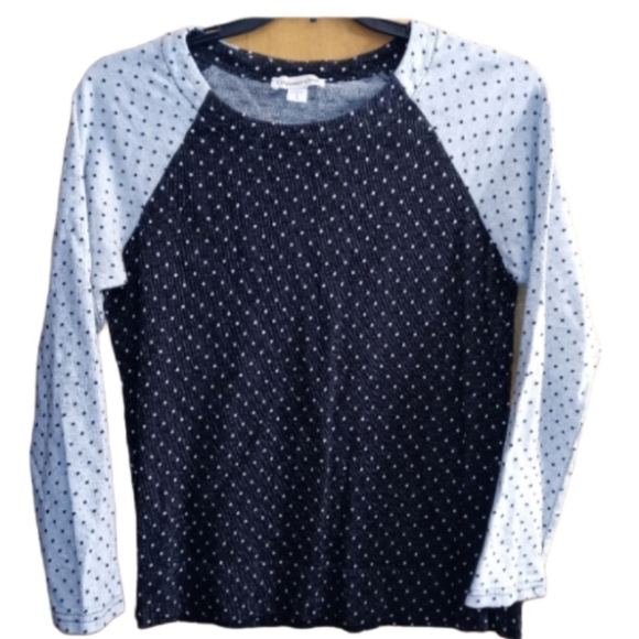 Coldwater creek small blouse blue polka dot - Picture 1 of 7